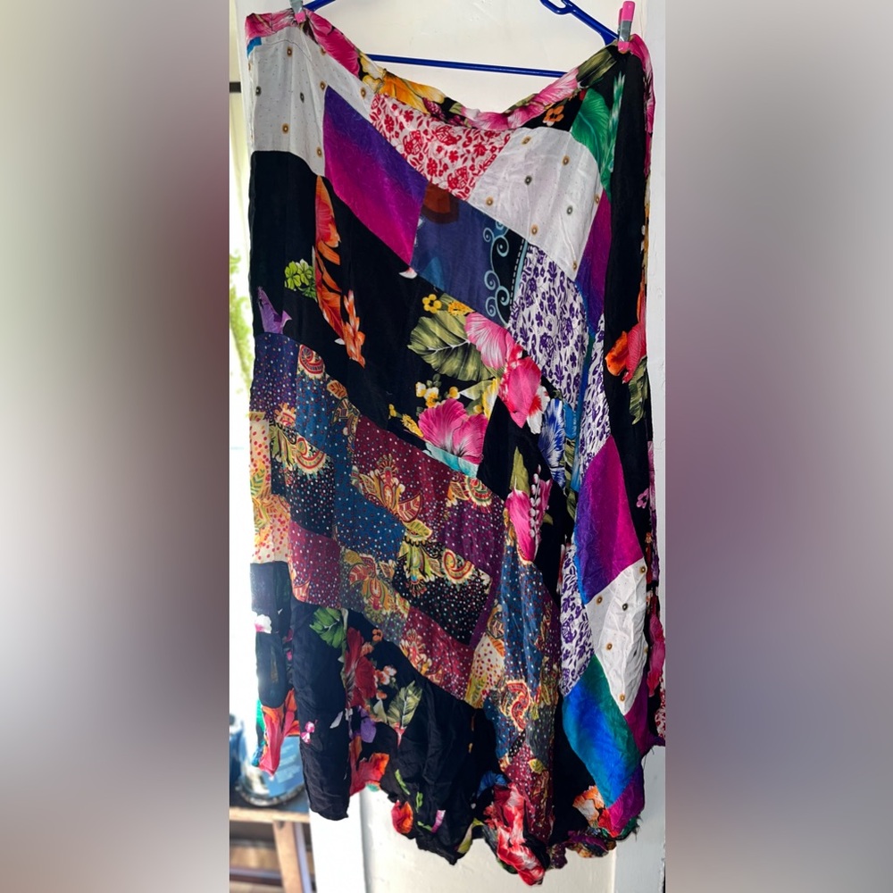 Patchwork Festival Wrap Dress